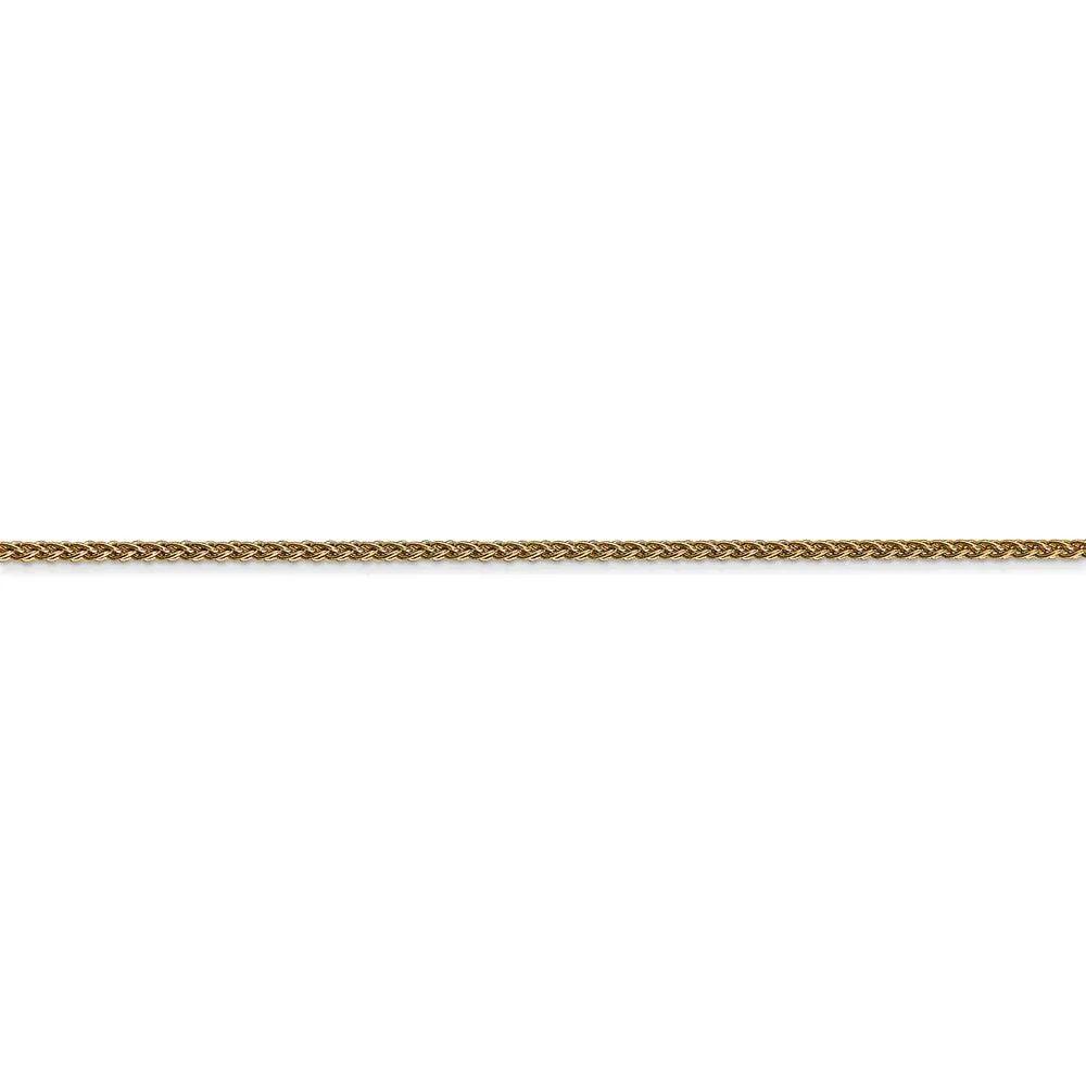 1.25mm, 14k Yellow Gold, Solid Spiga Chain Anklet