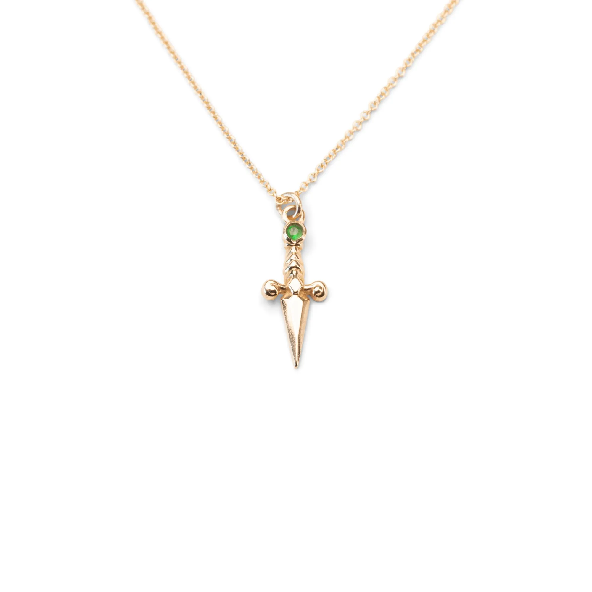 14k Dagger Necklace