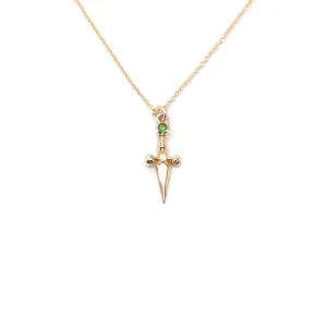 14k Dagger Necklace