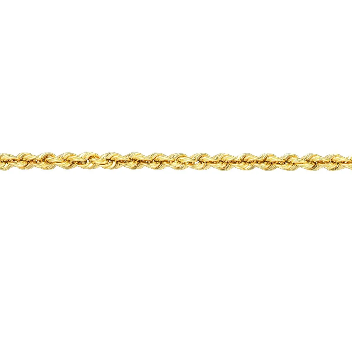 14K Gold 1.80mm Light Rope Chain with Lobster Lock Anklet