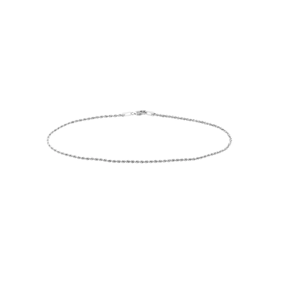 14K Gold 1.80mm Light Rope Chain with Lobster Lock Anklet