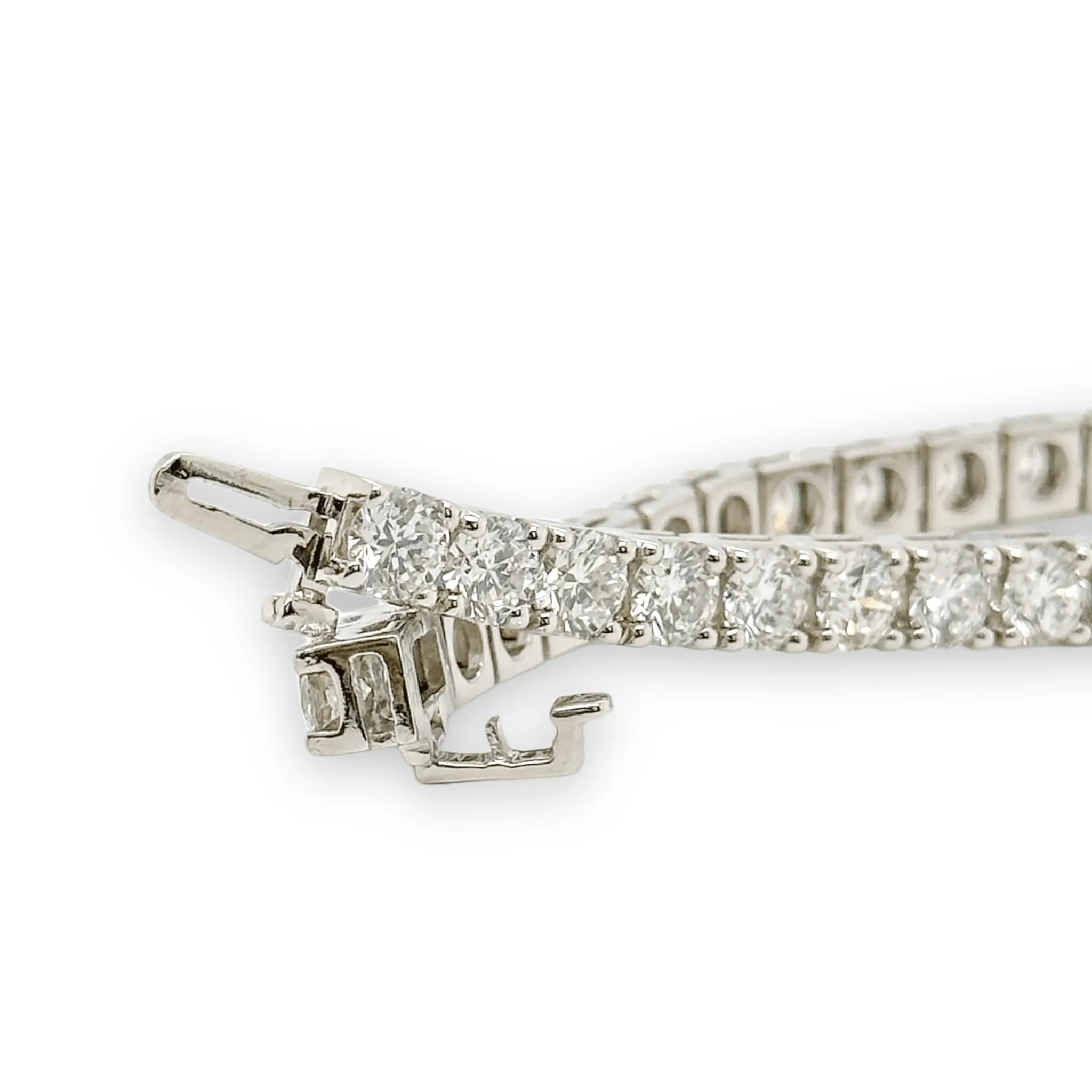 14K W Gold 12.35ctw Lab Created Tennis Bracelet SI1/G