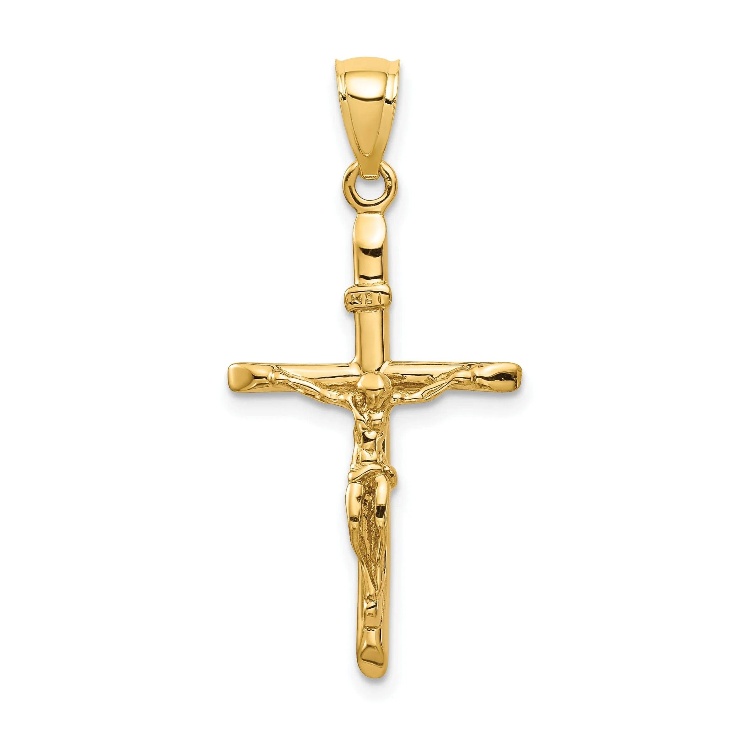 14k Yellow Gold INRI Crucifix Pendant