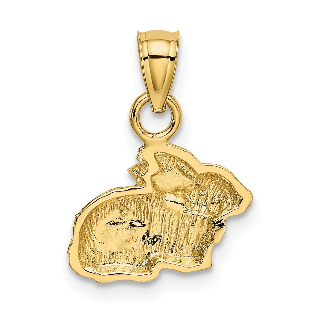 14k Yellow Gold Polished Finish Rabbit Pendant