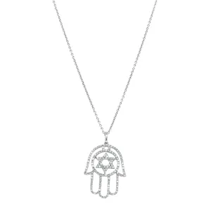 18ct White Gold .60ct Diamond Star Of David Pendant