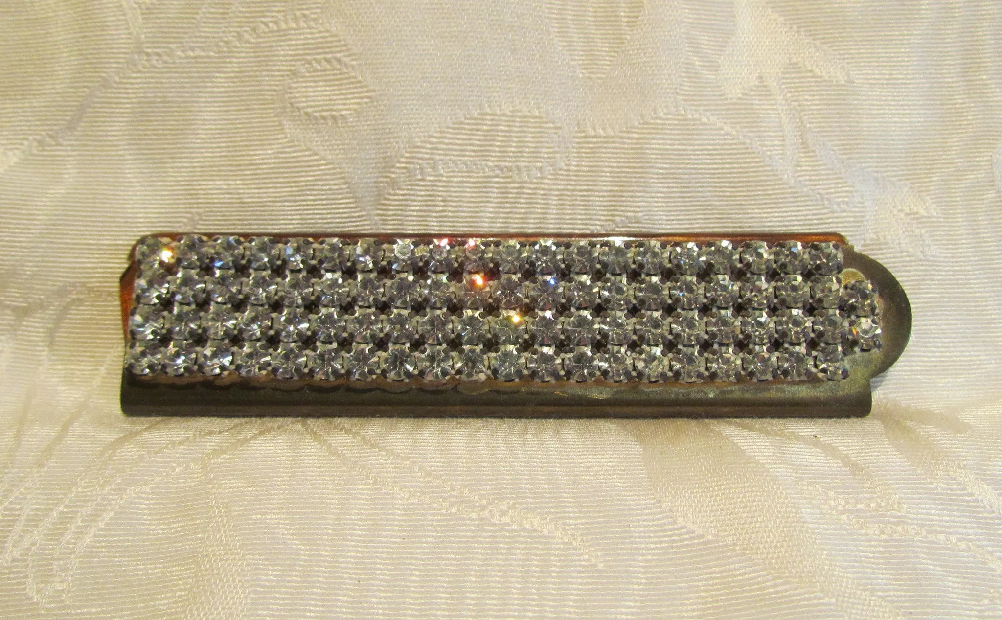 1940s Rhinestone Folding Comb Vintage Ladies Mad Men Comb