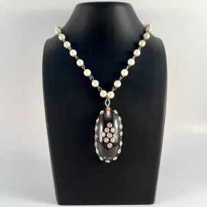 1950s Made In Germany Lucite Pendant Necklace