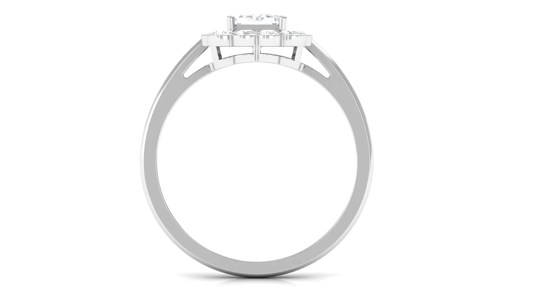 2.25 CT Octagon Cut Zircon Statement Engagement Ring with Halo