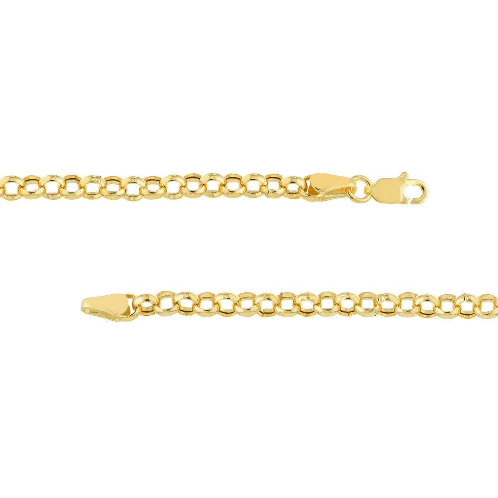 3.75mm Hollow Rolo Chain with Lobster Lock