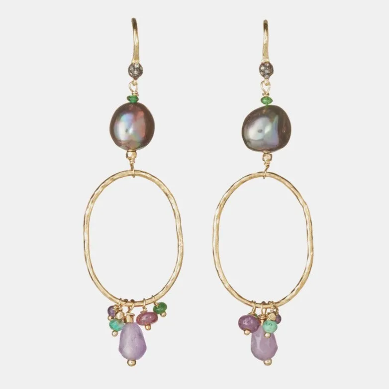 5 Octobre Amma Violet Earrings