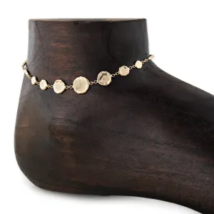 7 GRADUATED DISC   SMOOTH BAR ANKLET