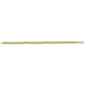 9ct Yellow Gold Ladies Roller Ball Bracelet BR589