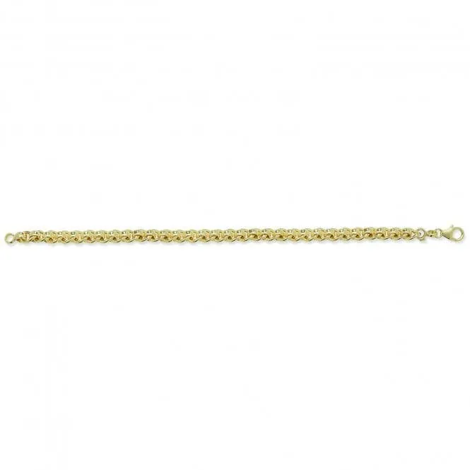 9ct Yellow Gold Ladies Roller Ball Bracelet BR589