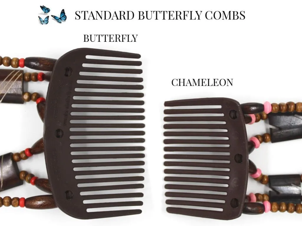 African Butterfly Thick Hair Comb - Ndalena Blonde 103