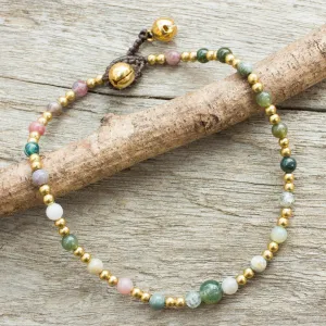 Agate Multicolor & Bells Anklet