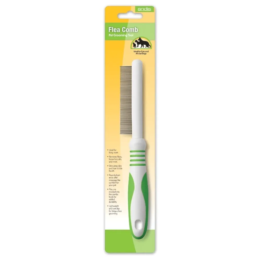 Andis Flea Comb for Dogs (White/Lime Green)