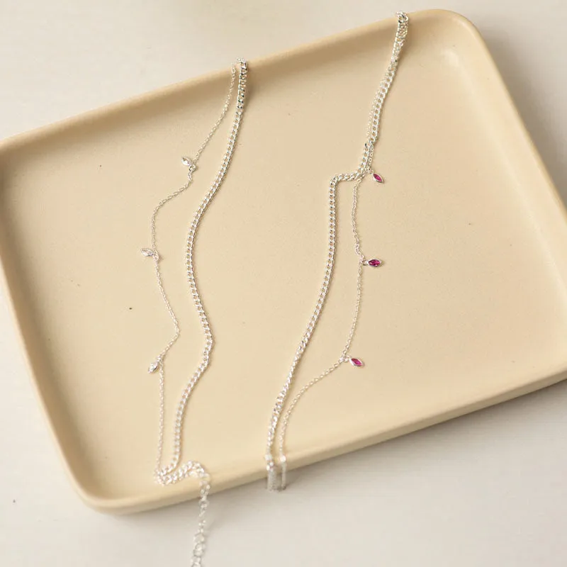 ANKLET WITH ZIRCONIA DROPLETS