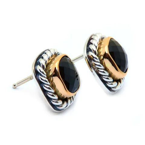 Athena Earrings-Two Tone