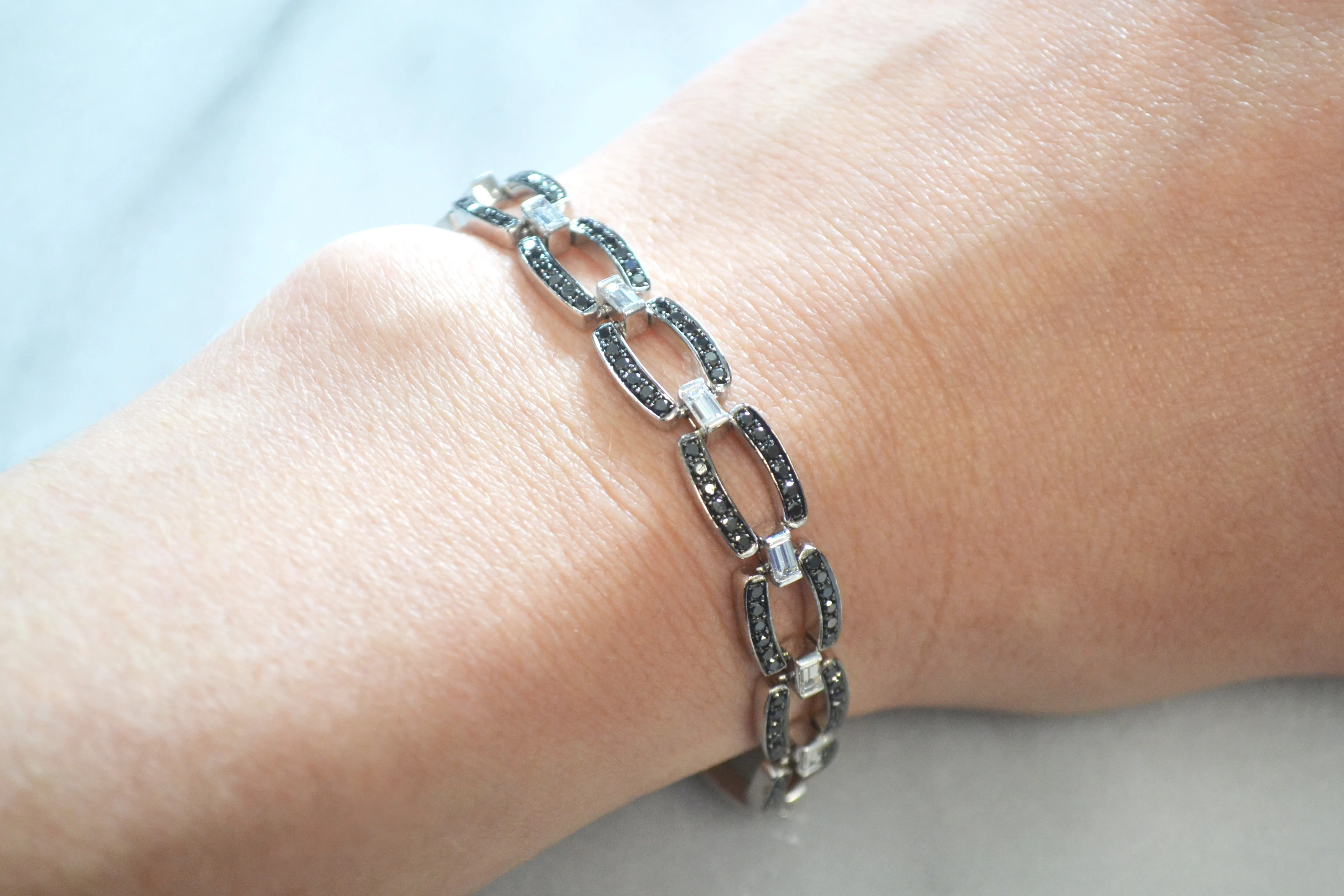 Black Diamond Link Bracelet