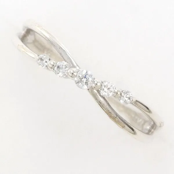 Canal 4℃ Silver Zirconia Ring Size 3