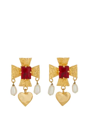 Cardinal Earrings - Red