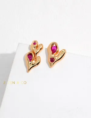 CHELSEA Barbie inspired heart stud earrings