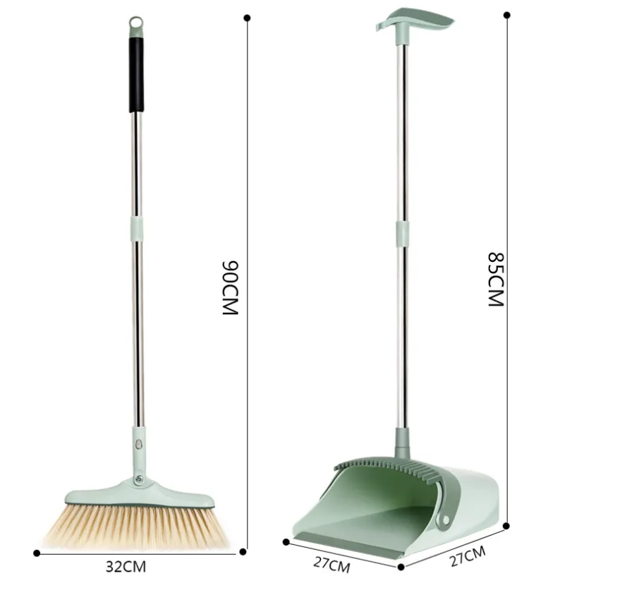 Comb rotating broom combination