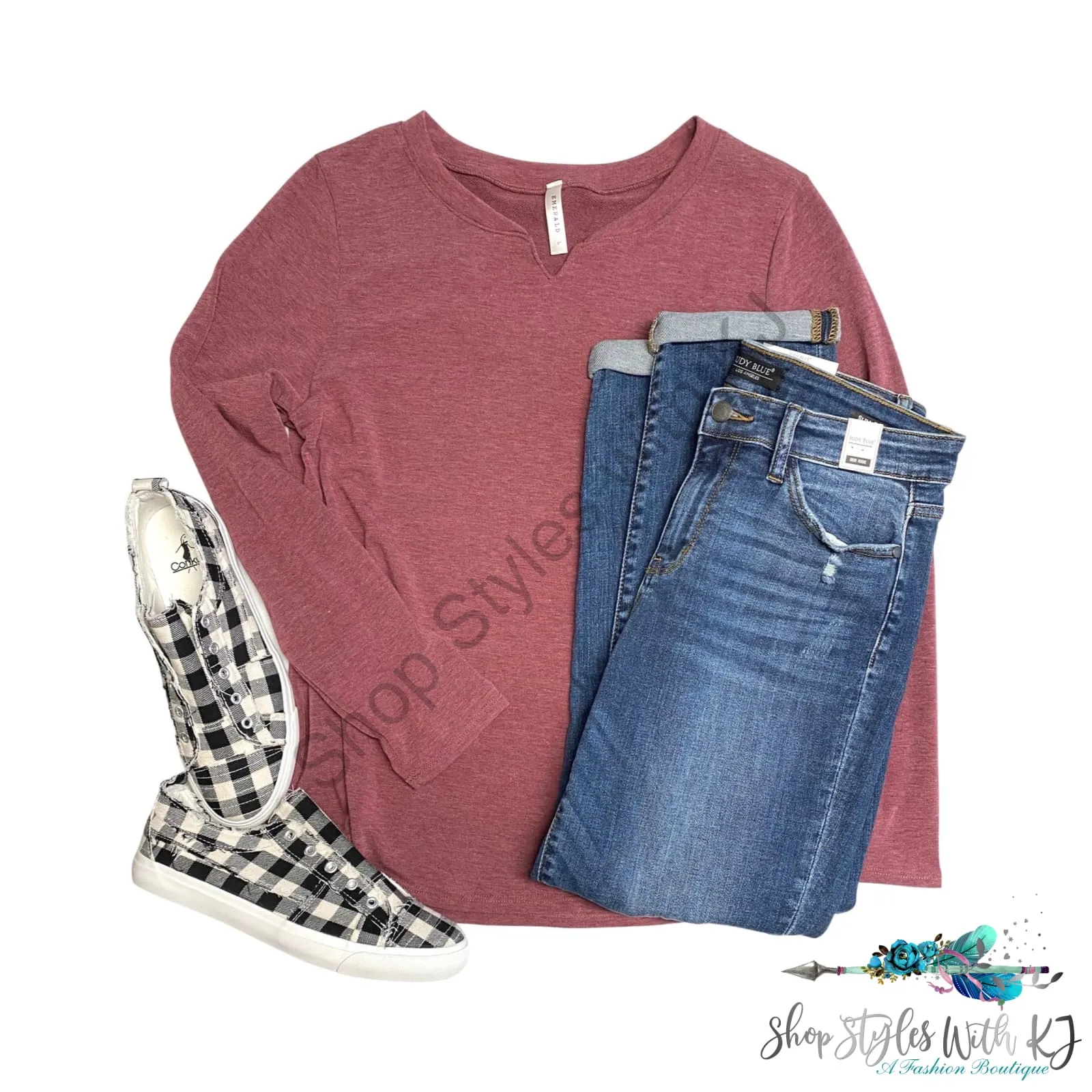 Cool Nights Burgundy Top