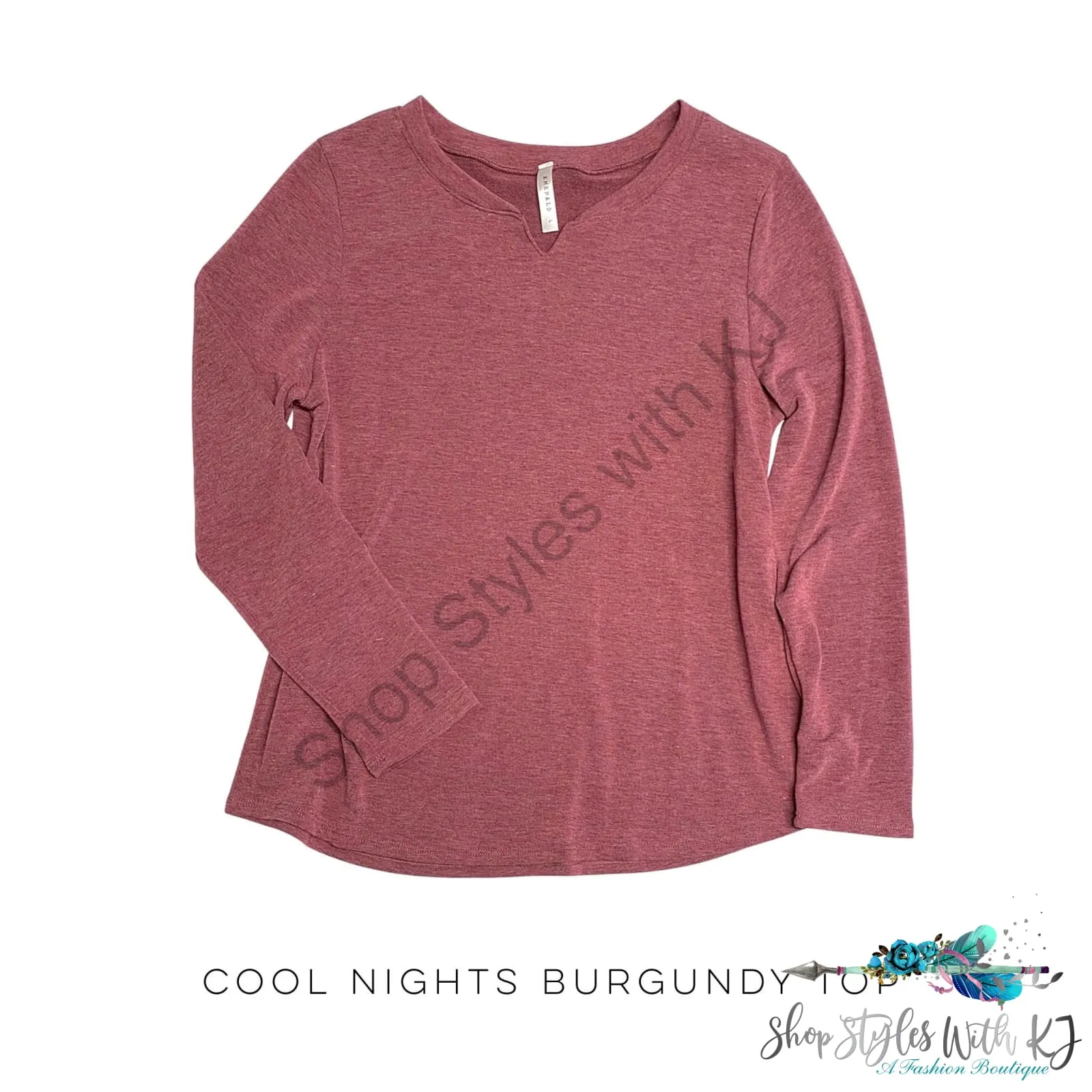 Cool Nights Burgundy Top