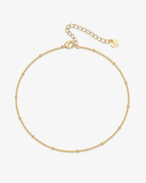 Dainty Chain Beaded Anklet