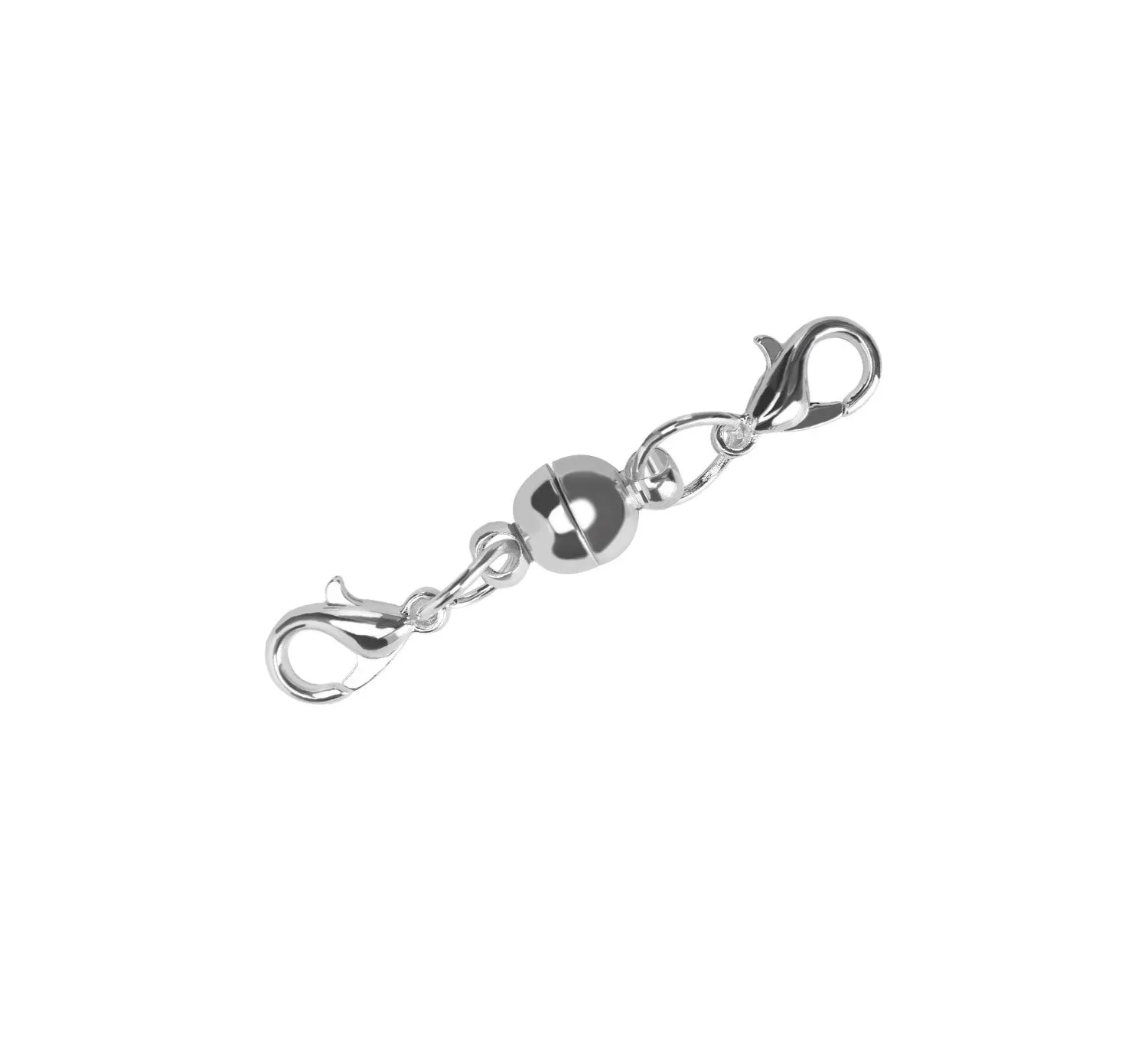 Designer Double Silver Ball Magnet Jewelry Extender