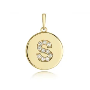 Diamond Jewellery 9ct Gold Diamond Initial S Pendant PD179/S