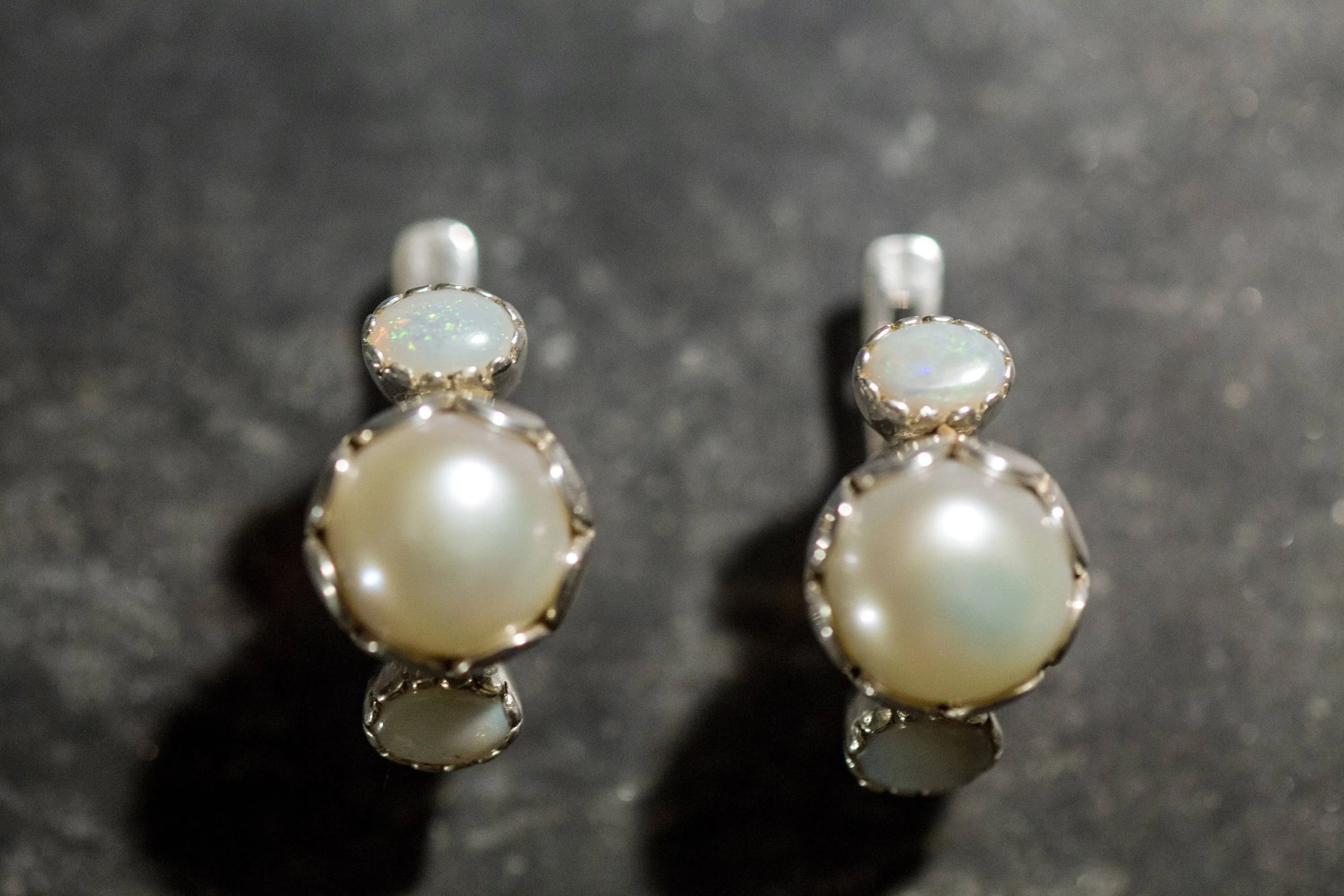 Drop Pearl Earrings - Natural Pearl Earrings - Vintage Bridal Studs