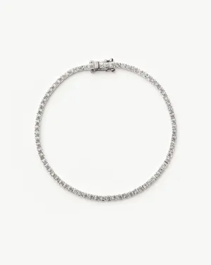 Fine Diamond Tennis Bracelet - Size L | 14k Solid White Gold Lab Grown Diamonds