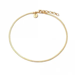 Fine Snake Chain 18ct Gold Plated Anklet SA03_GP