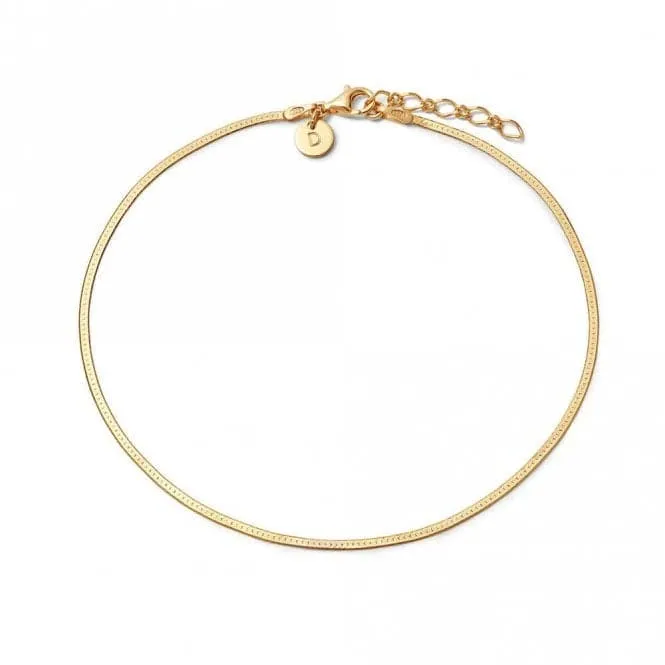 Fine Snake Chain 18ct Gold Plated Anklet SA03_GP