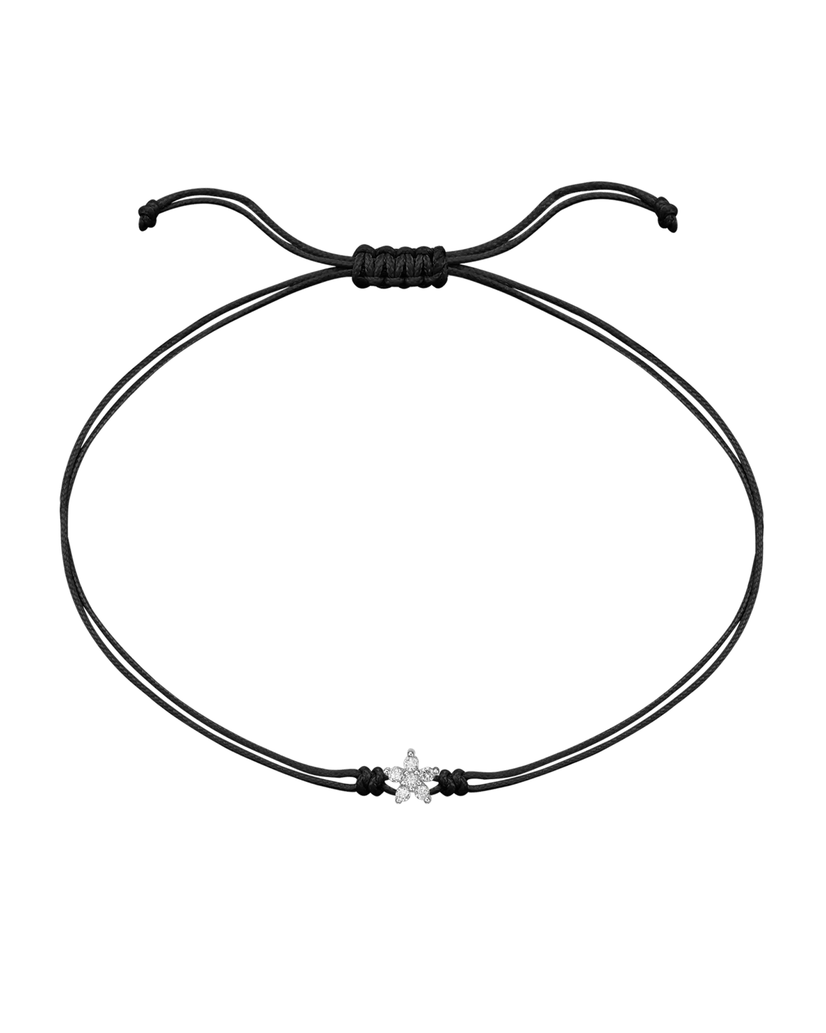 Flower Diamond String Of Love - 14K White Gold