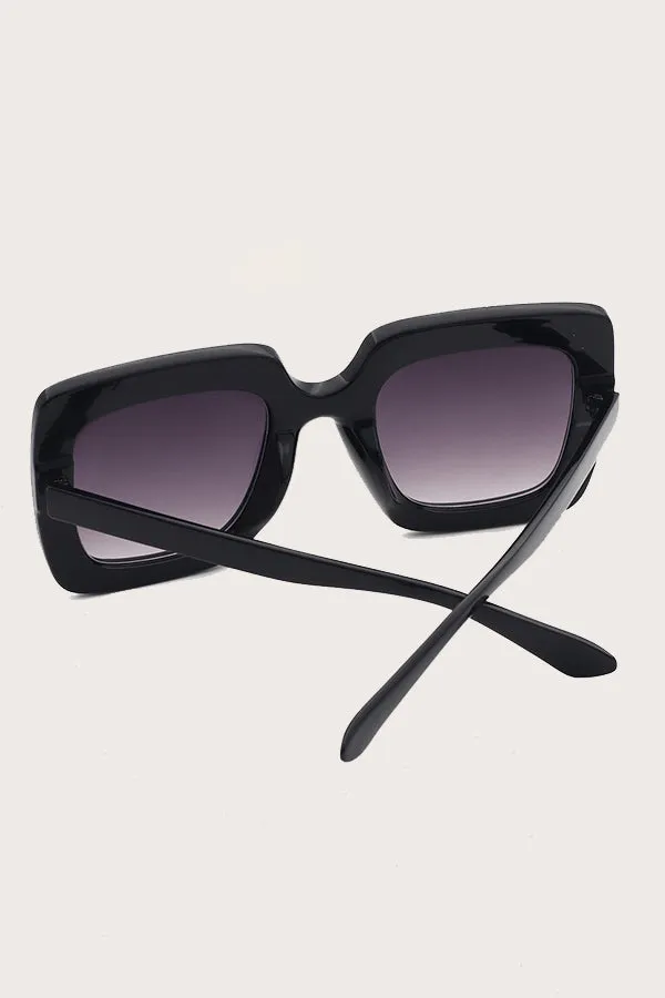 Full Zircon Oversized Square Frame Sunglasses