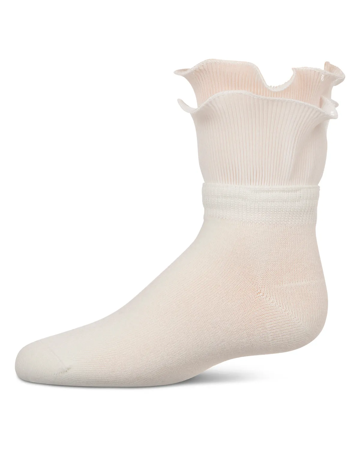 Girls' Dual Layer Ruffle Anklet Socks