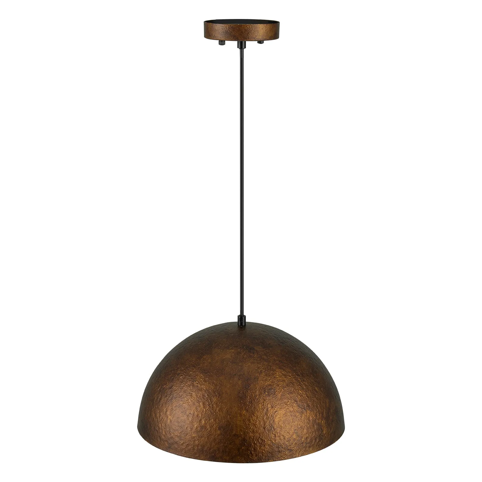 Glowlings 1/2-Light Industiral Antique Hammered Dome Copper Pendant Light