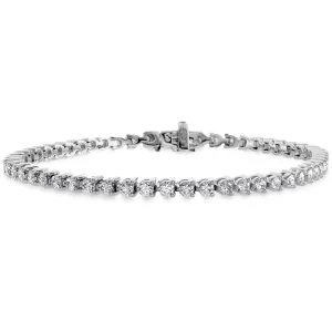 Hearts on Fire Select Temptation 18k White Gold Three-Prong Diamond Tennis Bracelet - 3.50cts