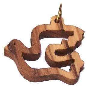 Holy Spirit Olive wood Dove Laser (8cm or 3.15" long )