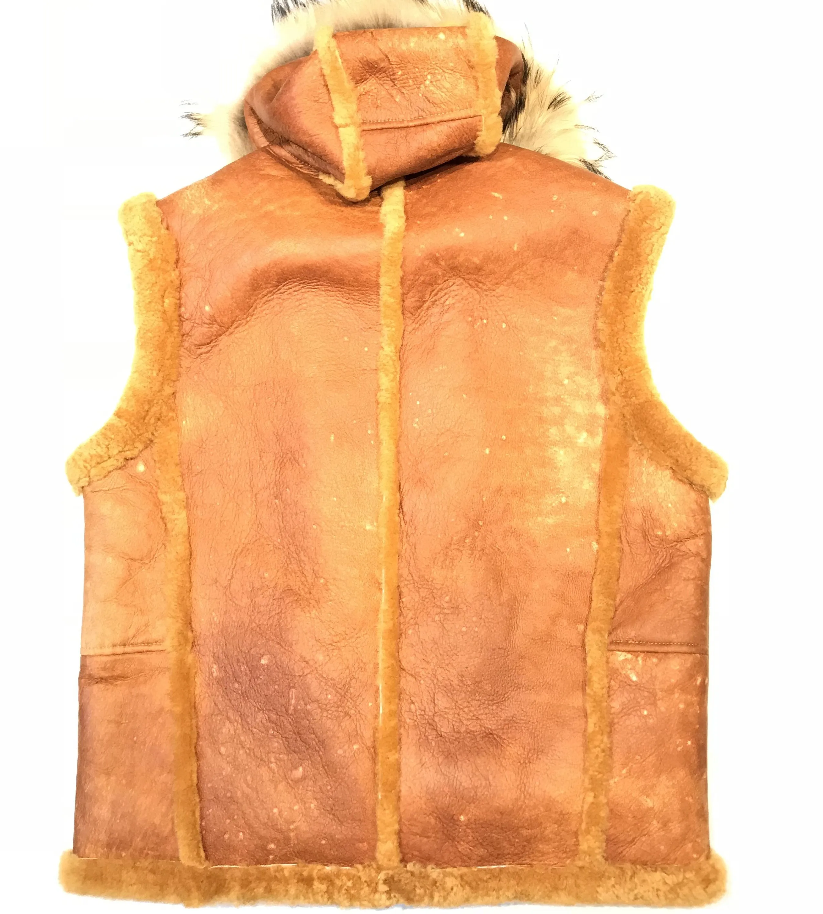 Kashani Honey Comb  Fox Fur Shearling Vest