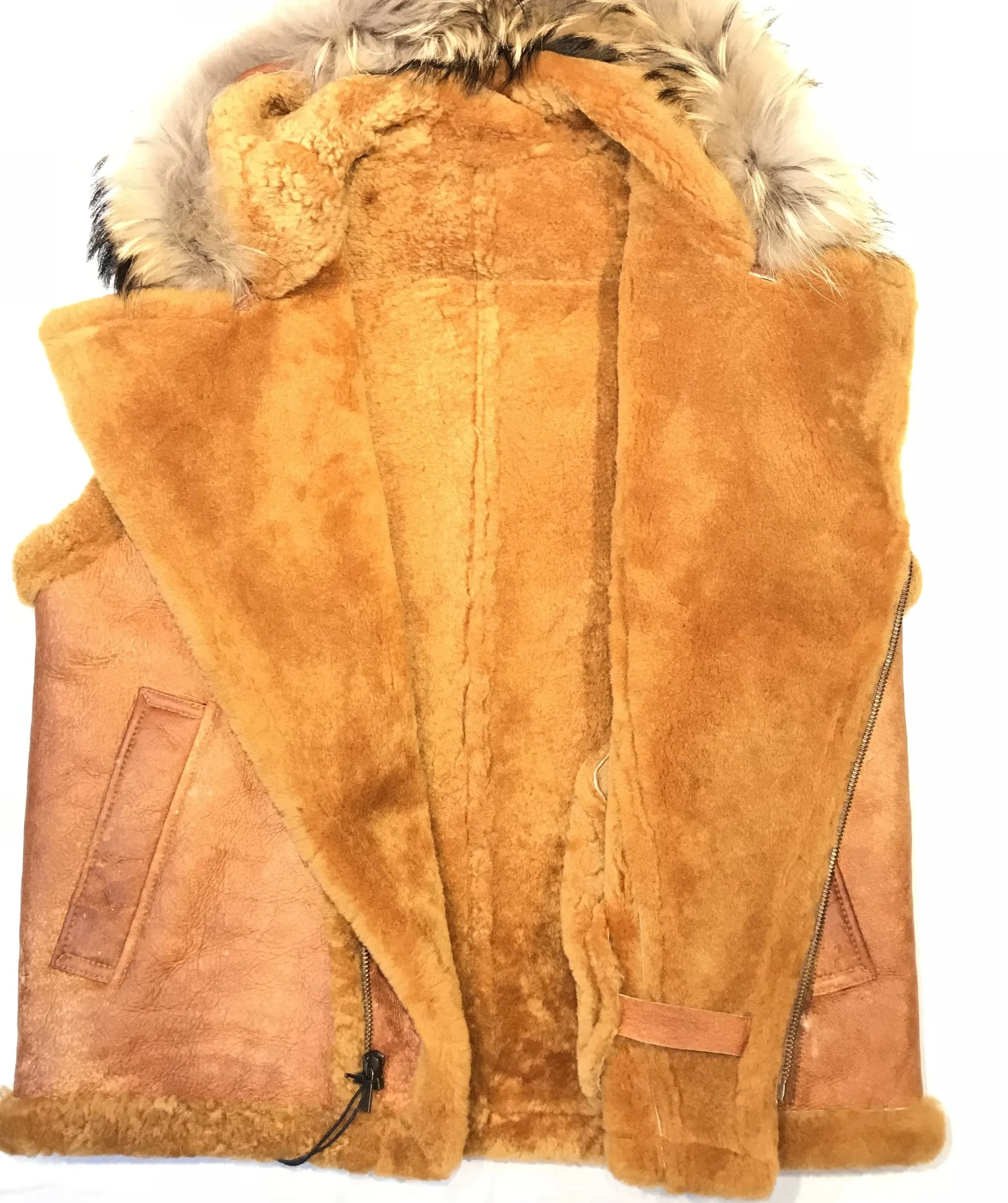 Kashani Honey Comb  Fox Fur Shearling Vest