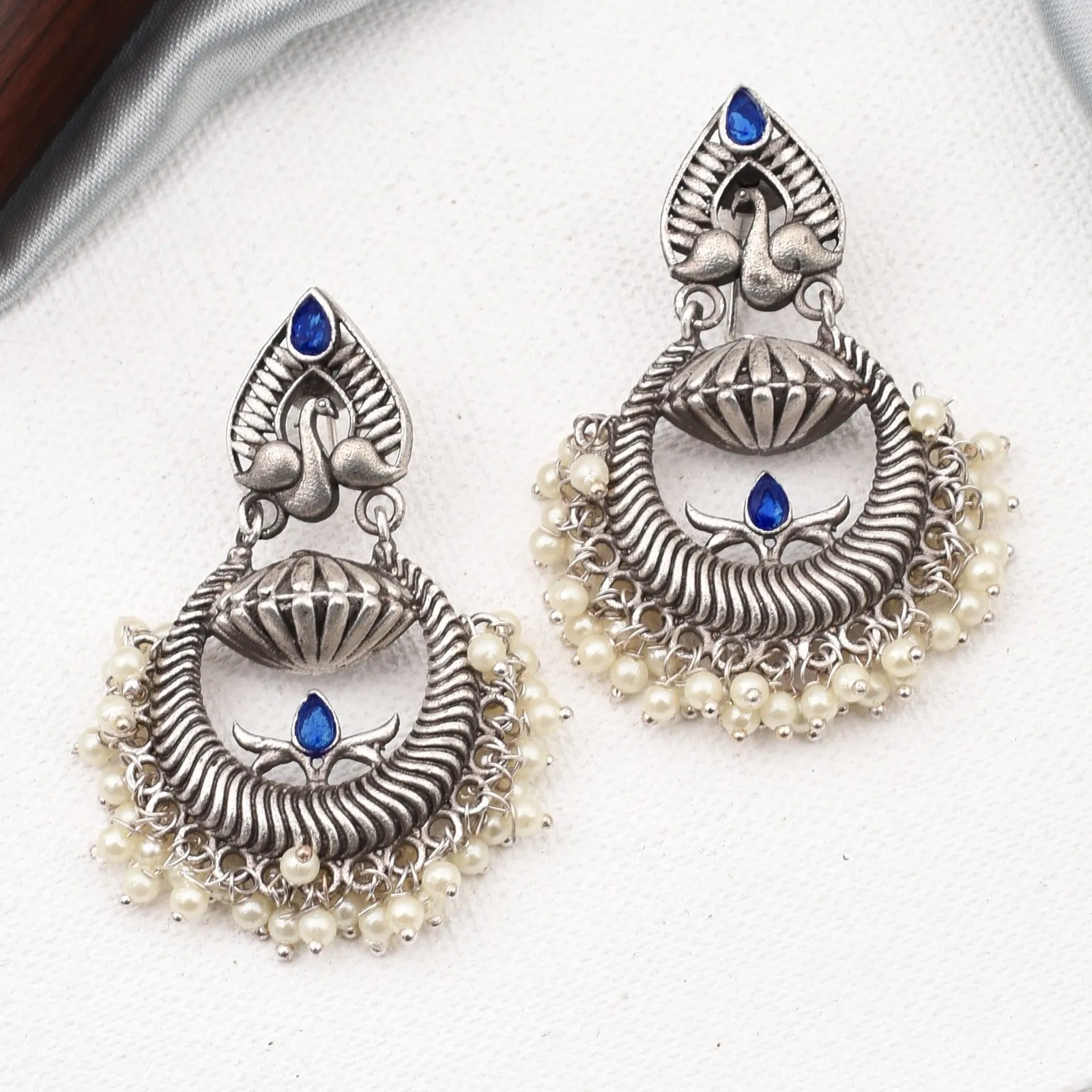 Meghna Peacock Dangler Earrings