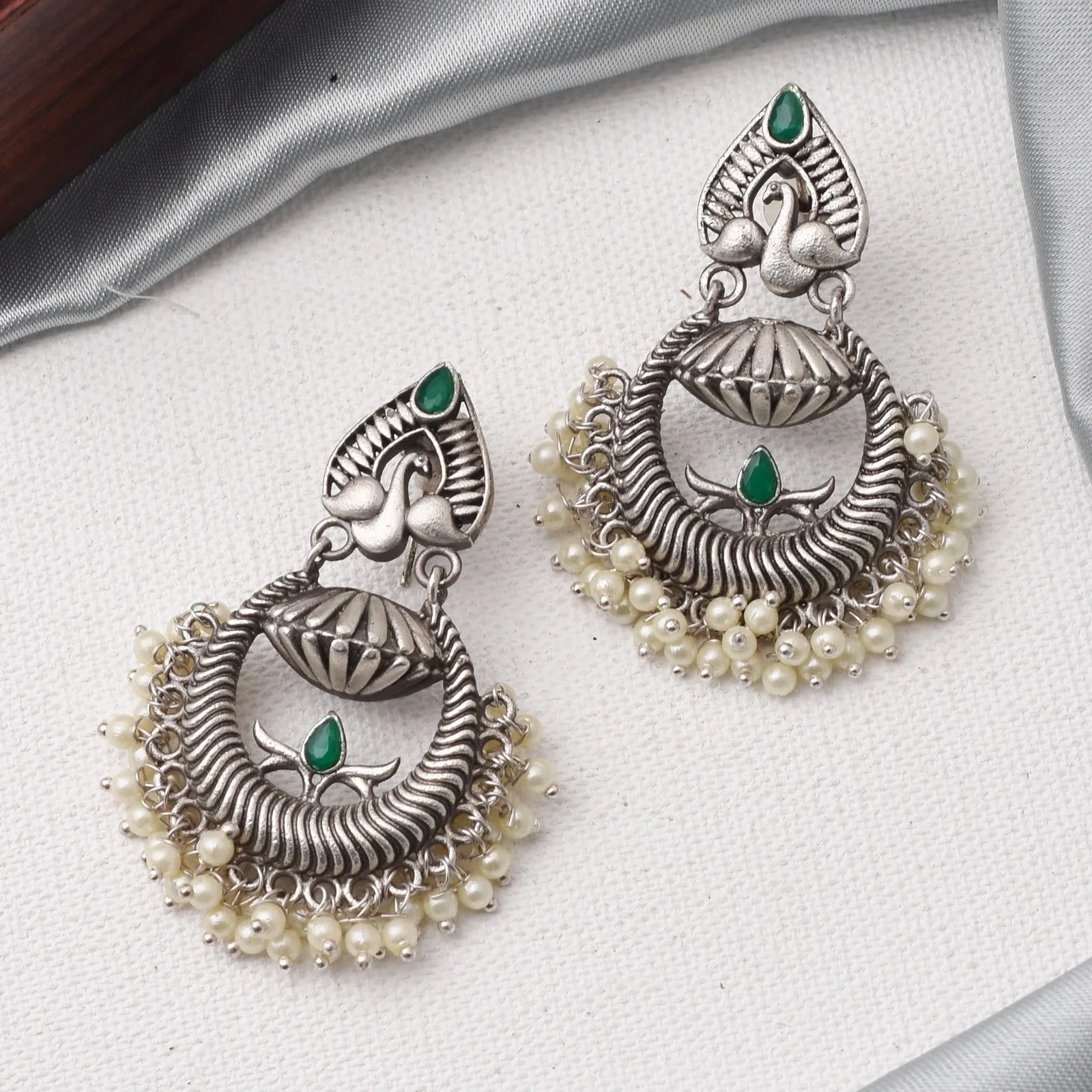 Meghna Peacock Dangler Earrings