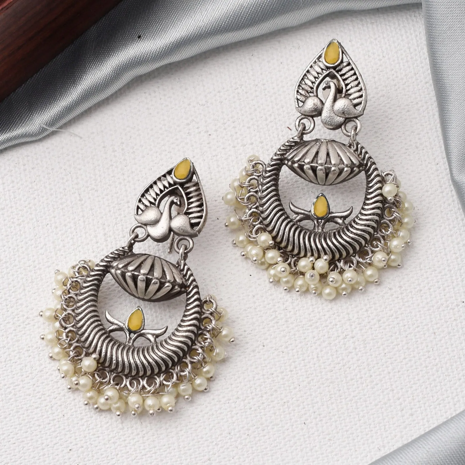 Meghna Peacock Dangler Earrings