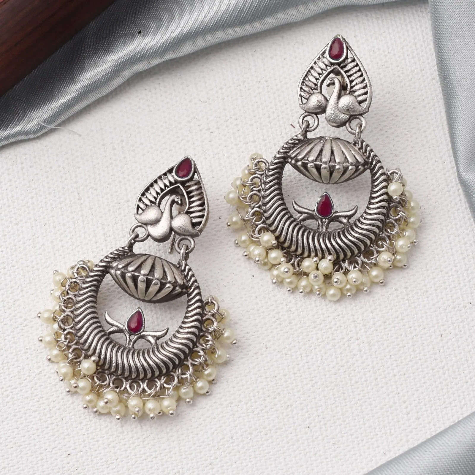 Meghna Peacock Dangler Earrings