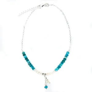 Ocean Spell Deep Blue Apatite Anklet