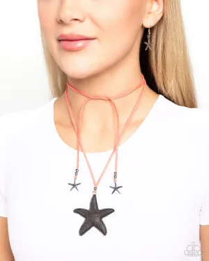 Paparazzi Necklace ~ Starfish Sentiment - Orange